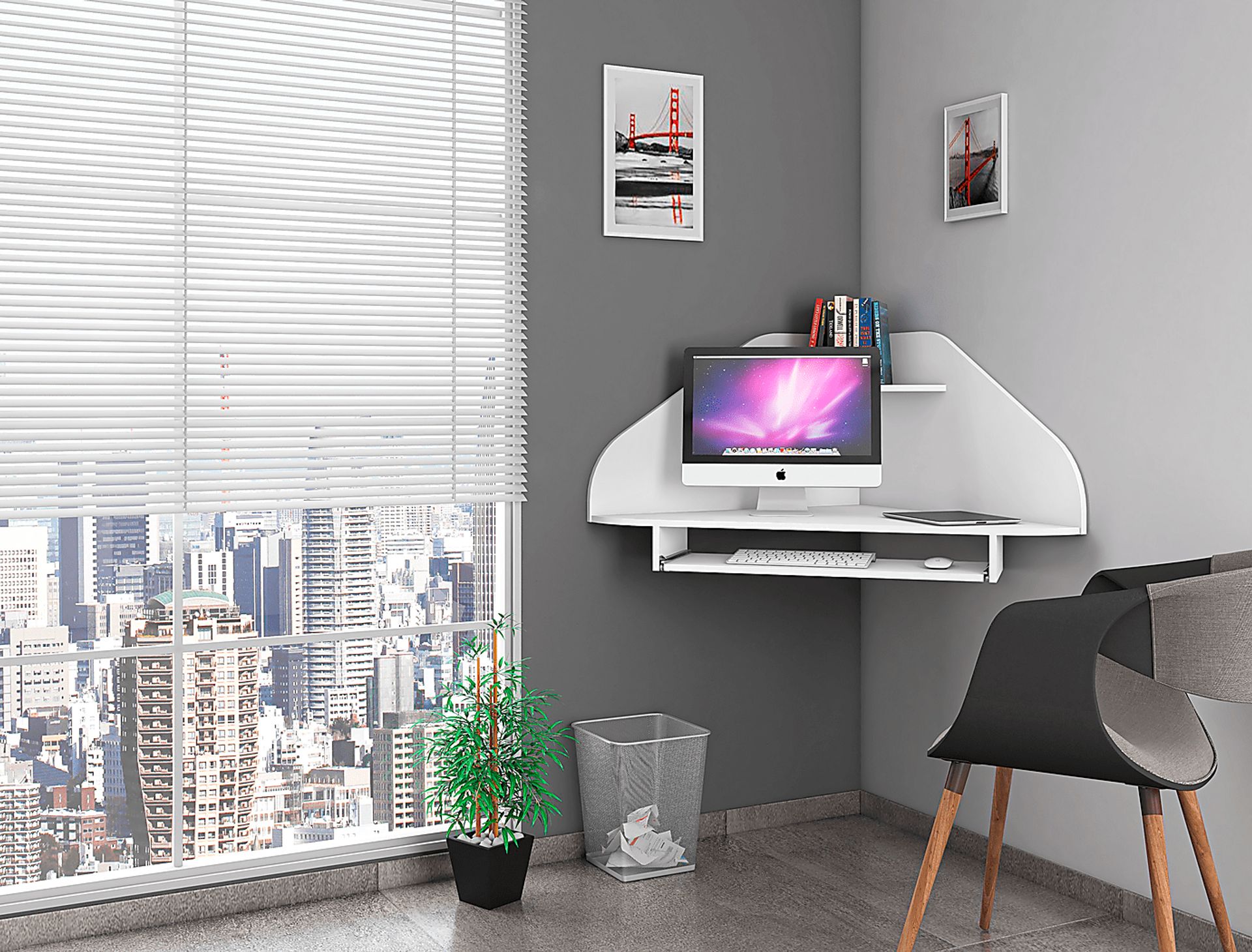 Tanbark White Corner Desk - Image 5