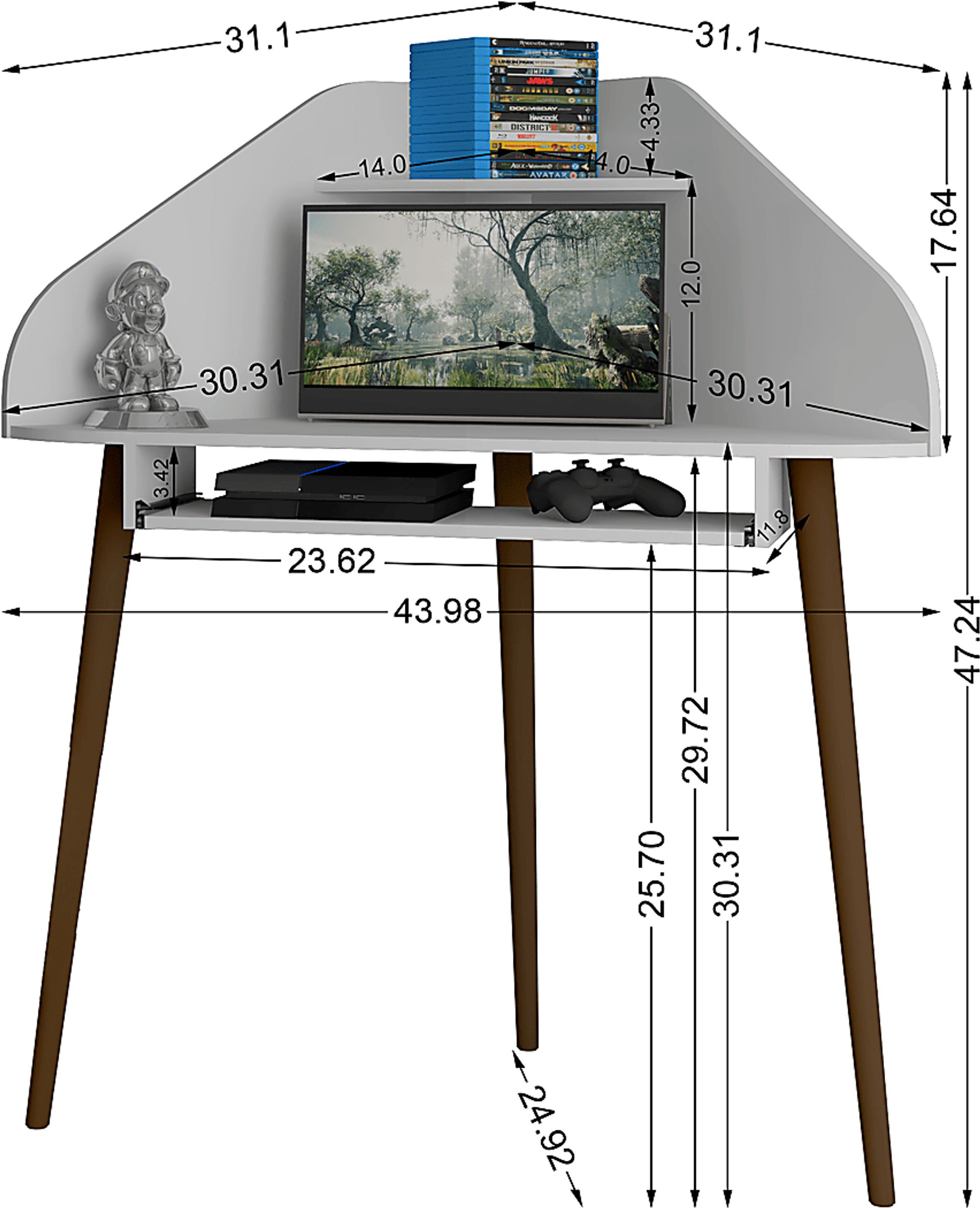 Tanbark White Corner Desk - Image 7