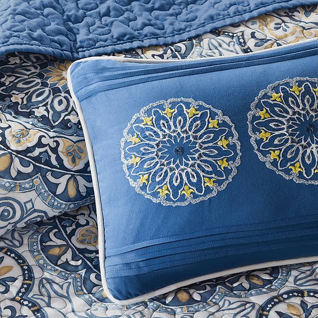 Tangiers Blue 6 Pc Queen Coverlet Set - Thumbnail - Image 6