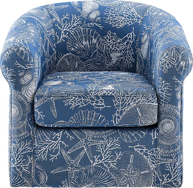 Tanith Blue Swivel Chair - Thumbnail - Image 3