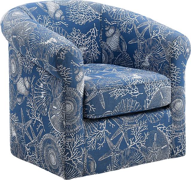 Tanith Blue Swivel Chair - Thumbnail - Image 1