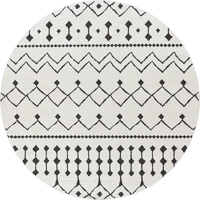 Tanlaw Black 6'7 Square Rug - Thumbnail - Image 1