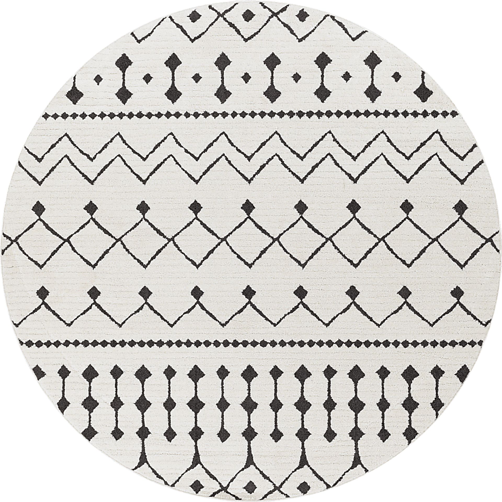 Tanlaw Black 6'7 Square Rug - Image 1