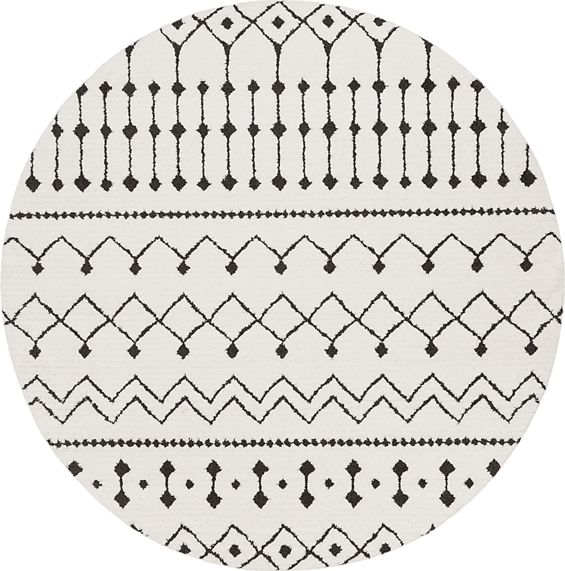 Tanlaw Black 7'10 Round Rug - Image 1