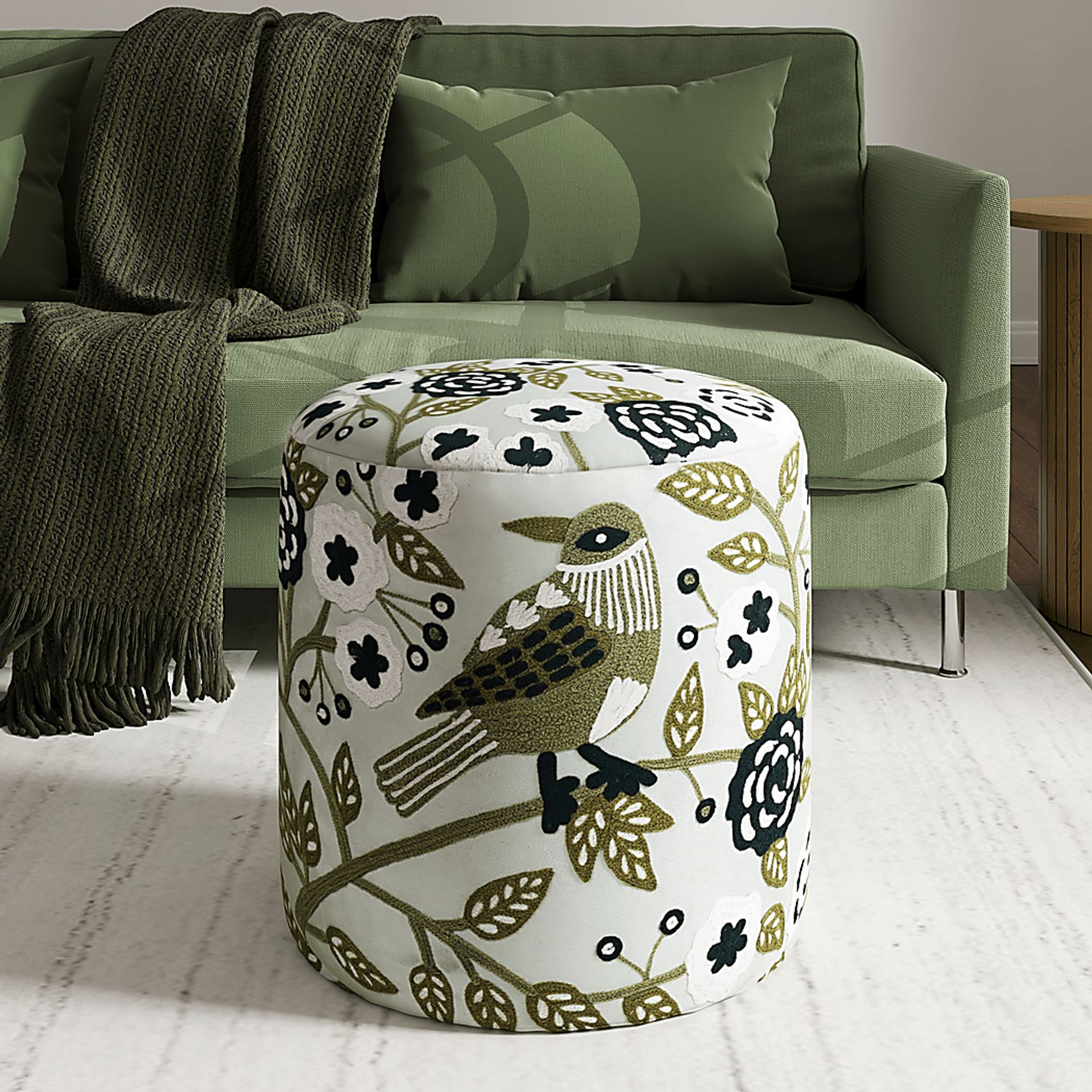 Tansya Green Ottoman - Image 2