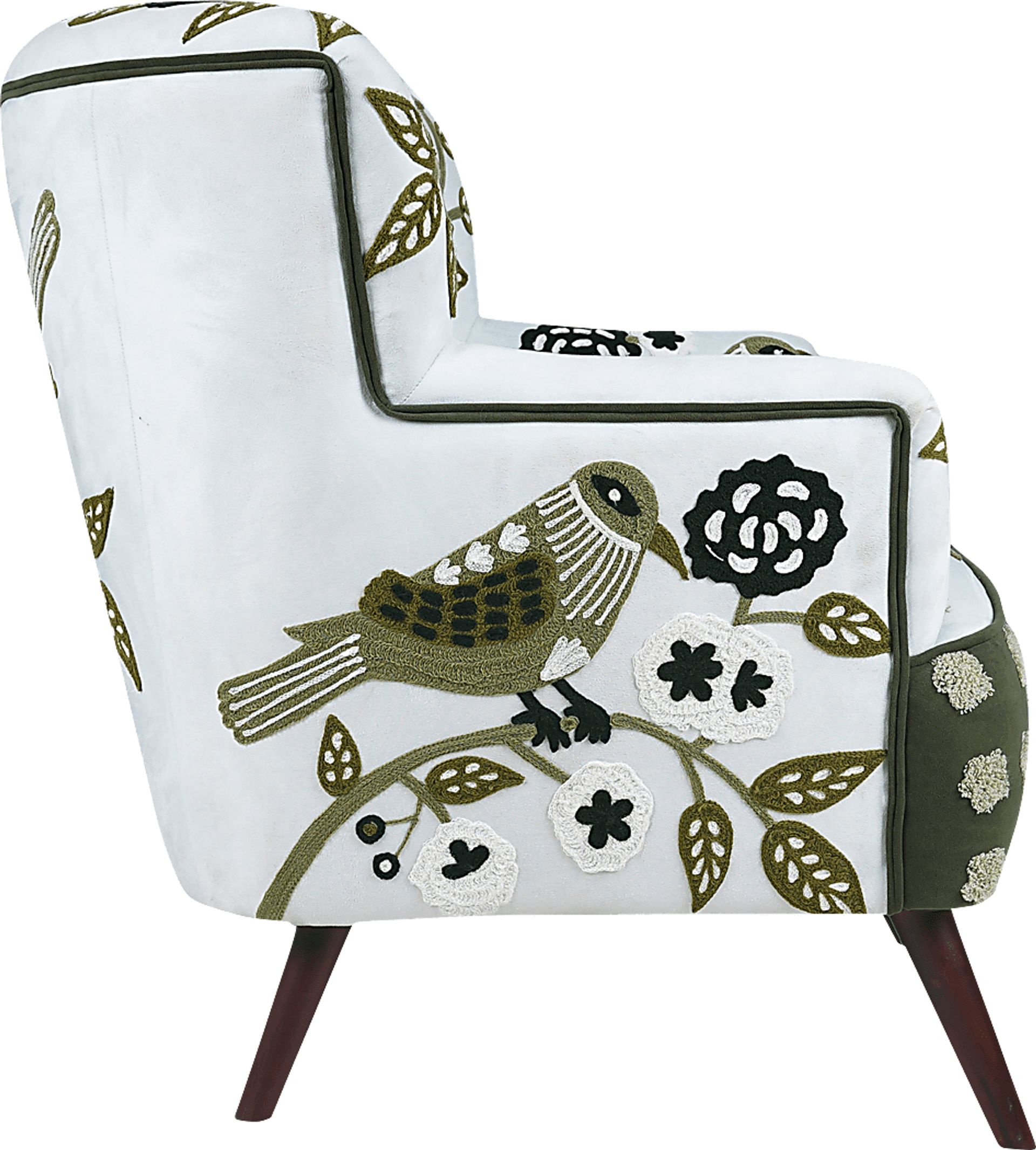 Tansya White/Green Accent Chair - Image 5