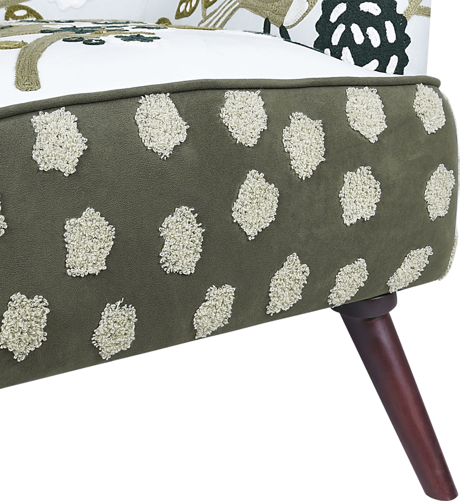 Tansya White/Green Accent Chair - Image 7