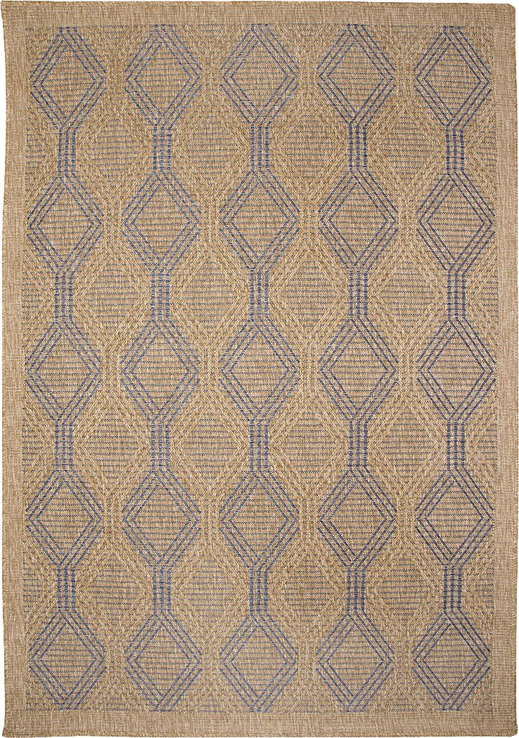 Taos Hills Tan 6'6 x 9'4 Outdoor Rug