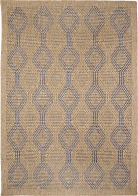 Taos Hills Tan 6'6 x 9'4 Outdoor Rug