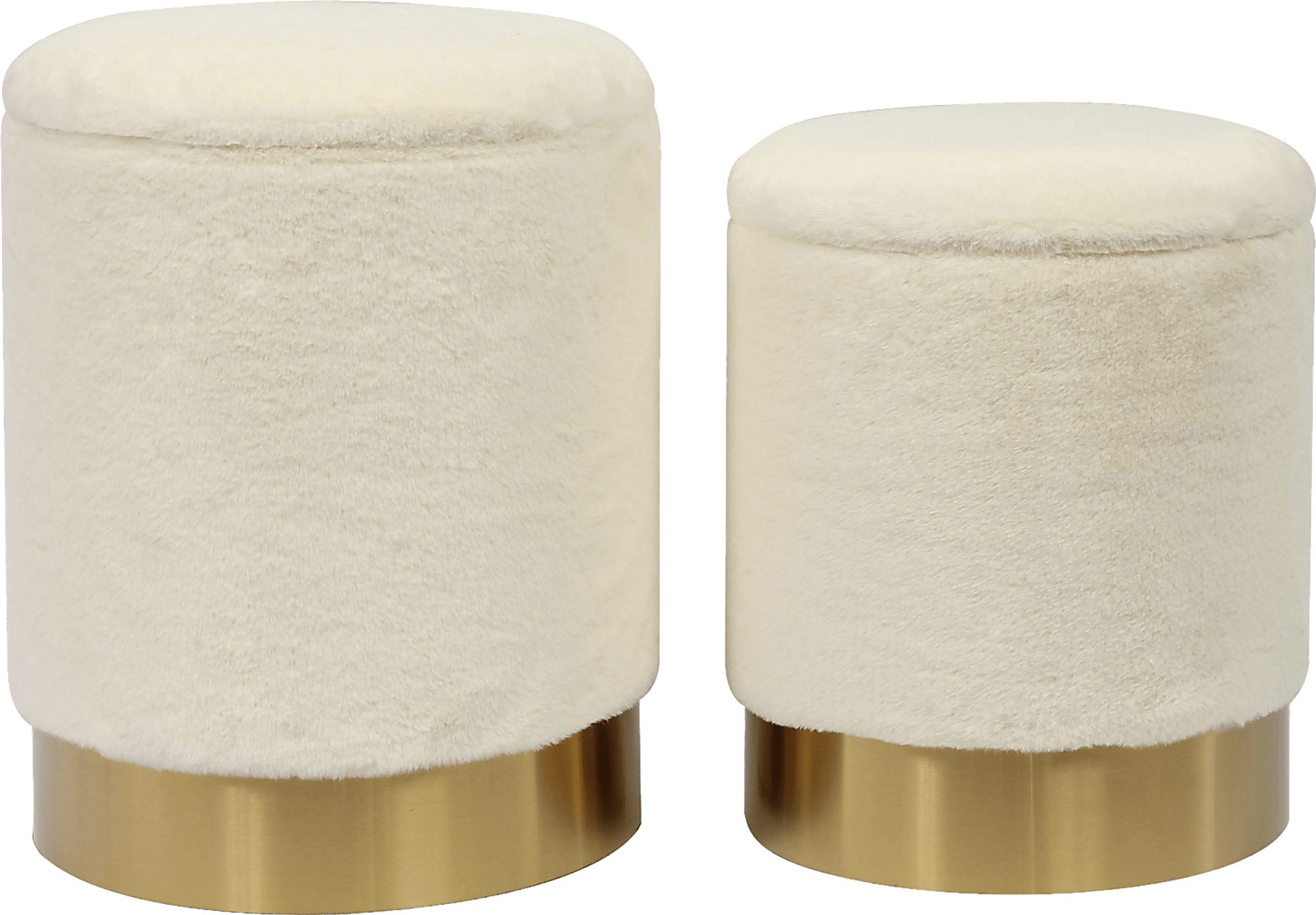Tapoco Off-White Storage Ottoman, Set of 2 - Image 4
