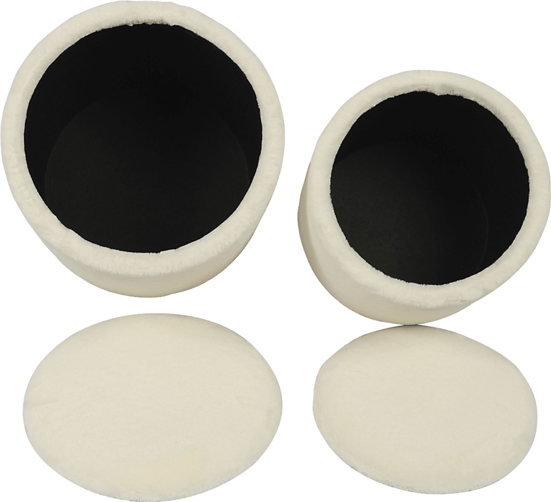 Tapoco Off-White Storage Ottoman, Set of 2 - Image 5