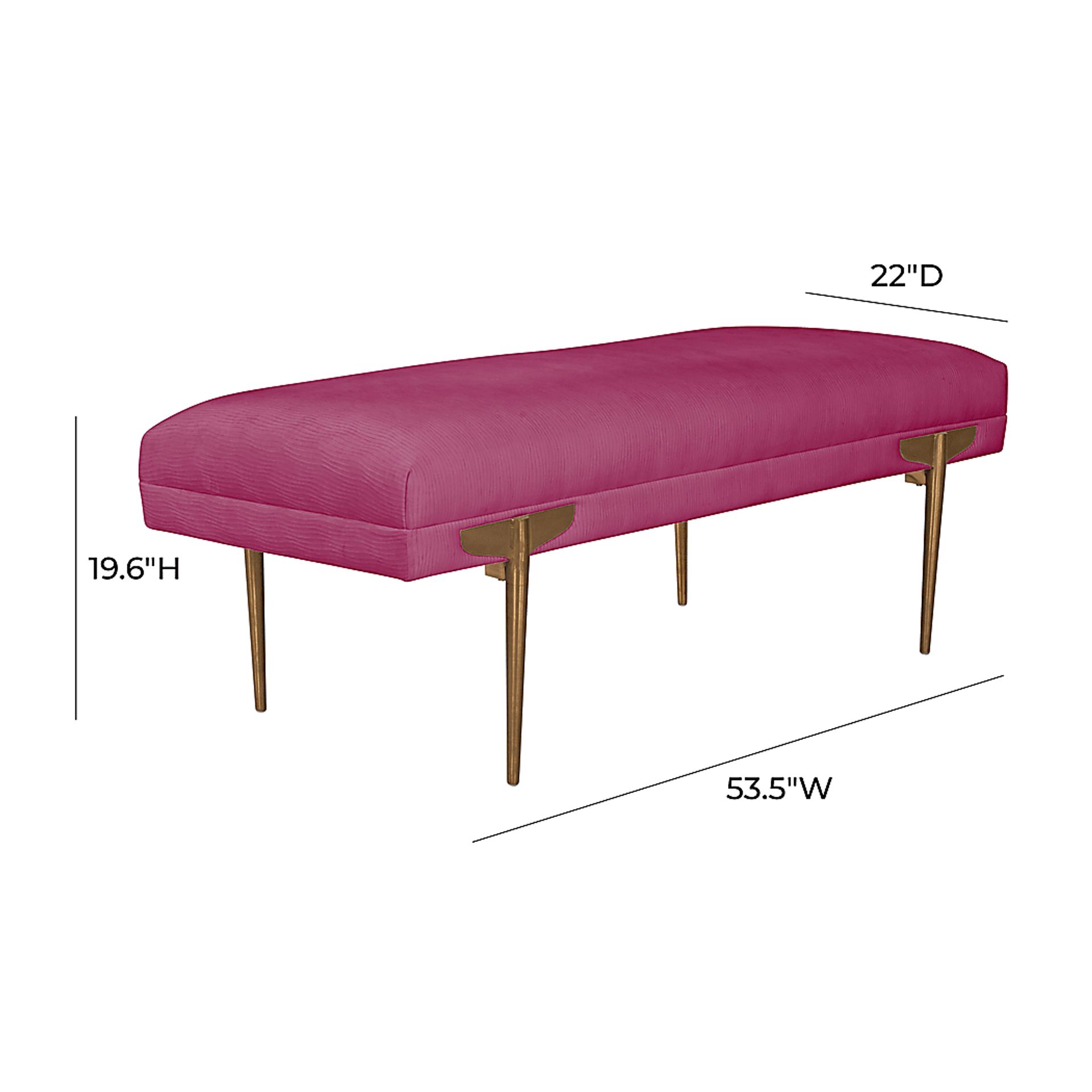 Taresa Pink Bench - Image 5