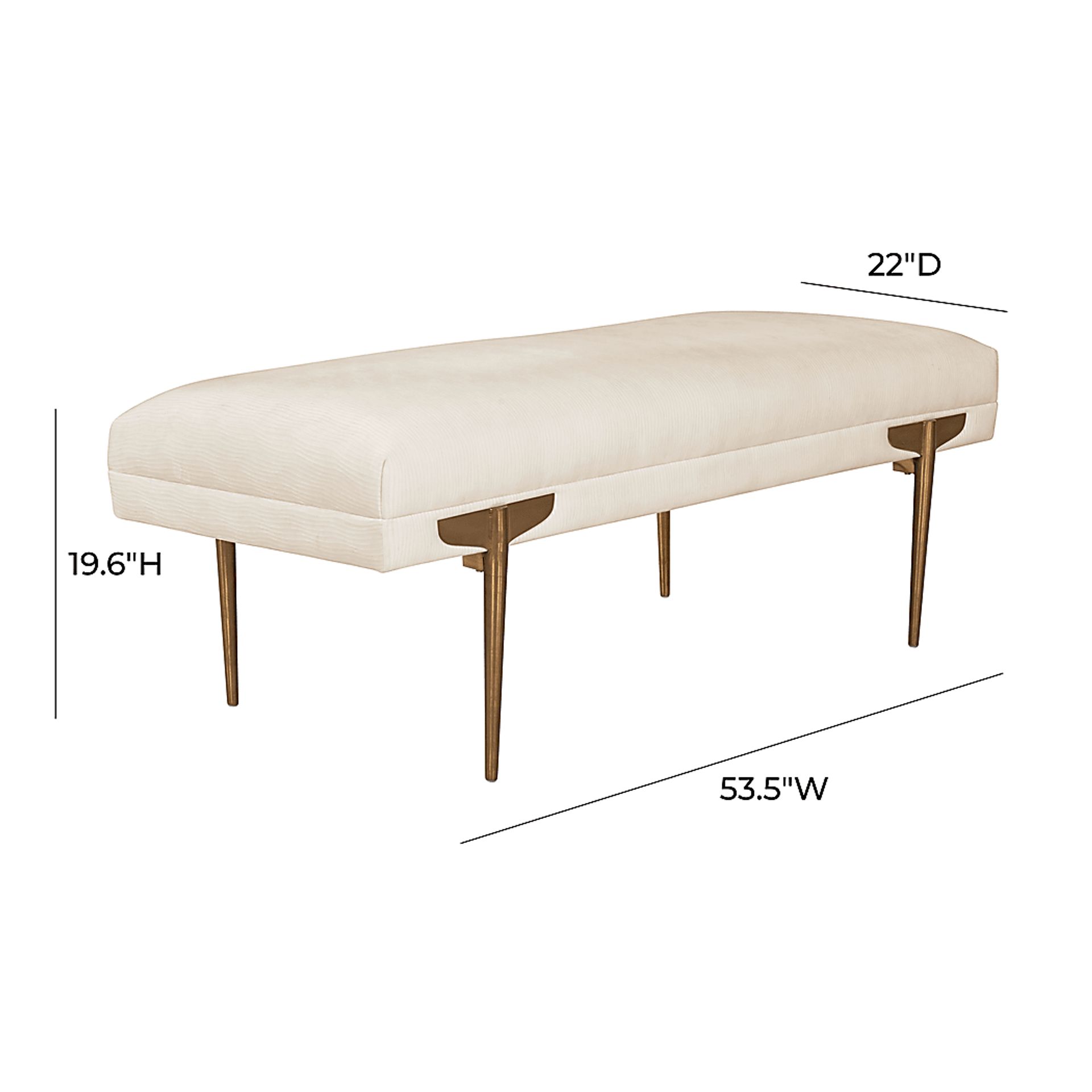 Taresa White Bench - Image 5