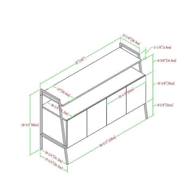 Tareyton Gray 52 in. Console - Thumbnail - Image 5