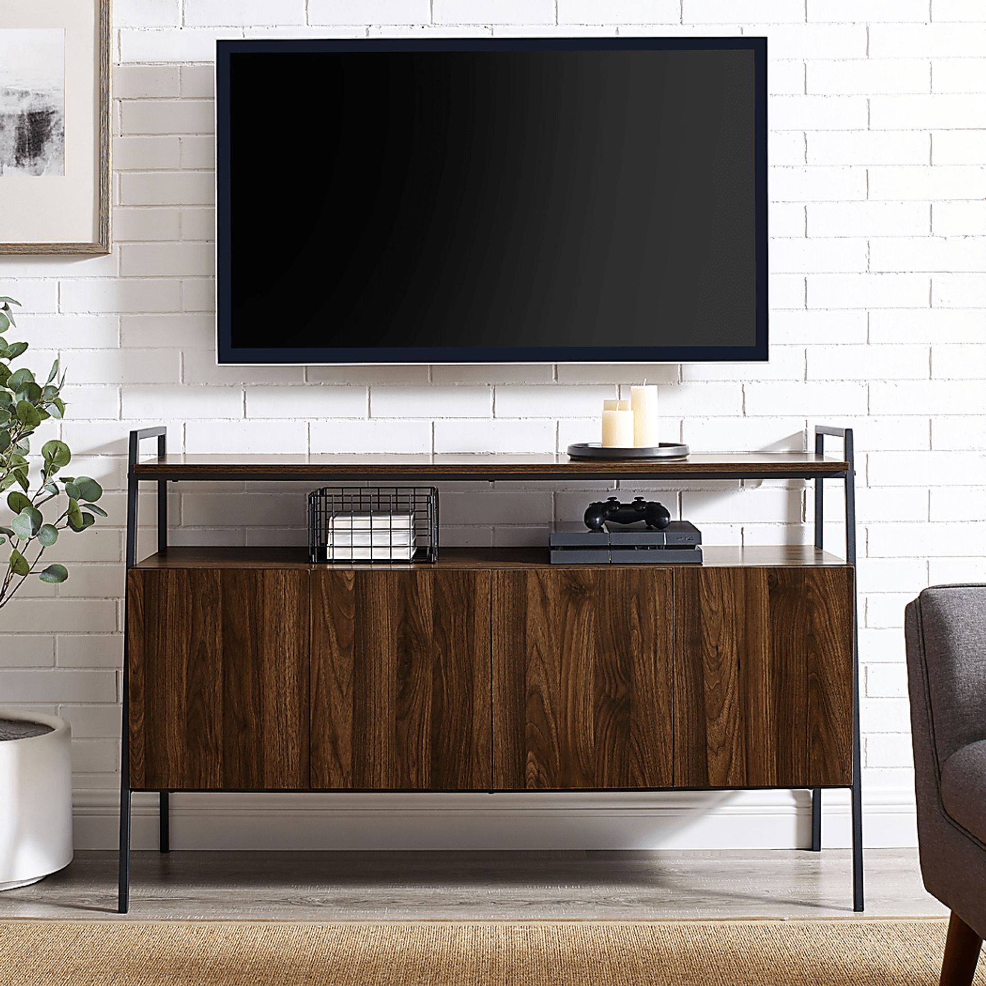 Tareyton Walnut 52 In. Console - Image 4