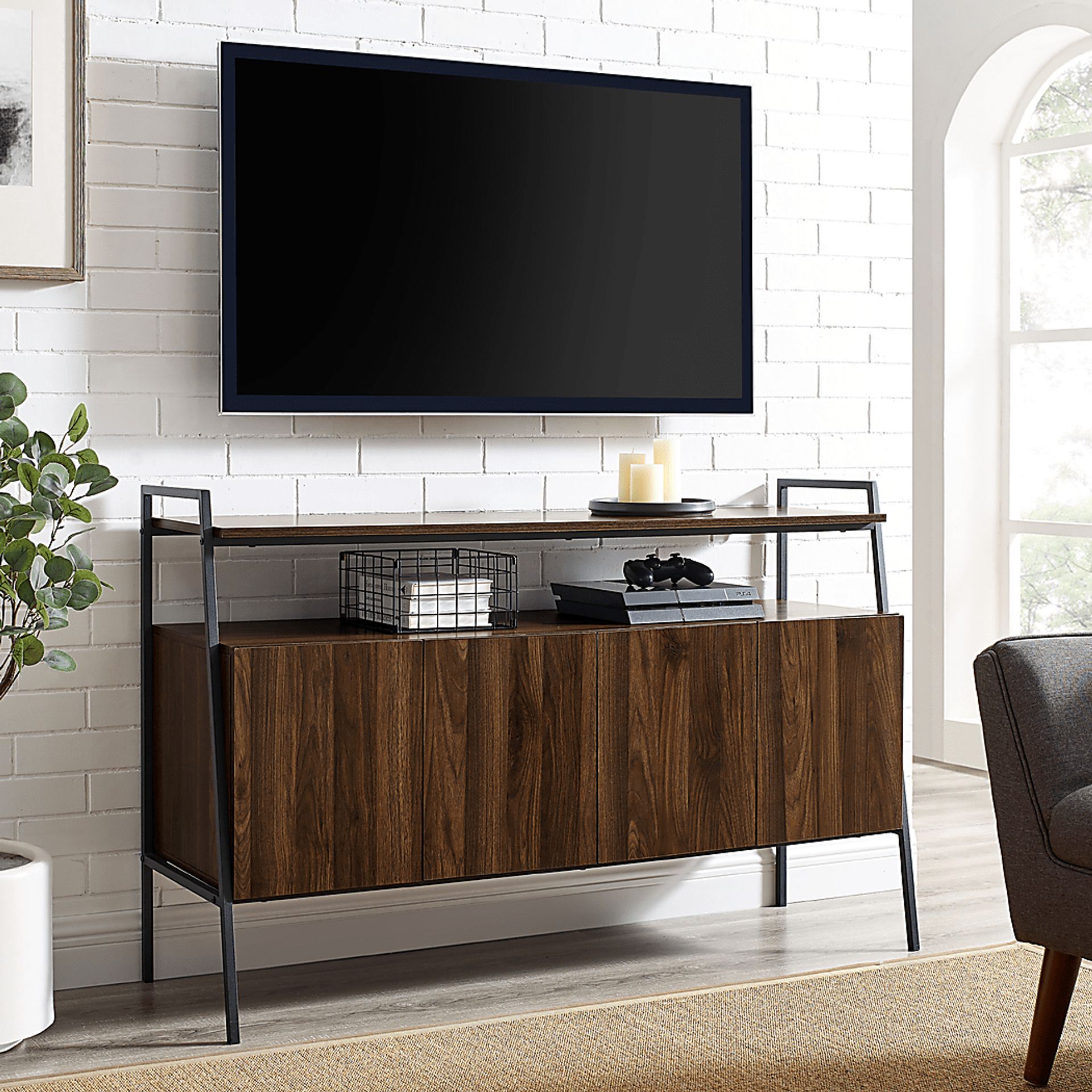 Tareyton Walnut 52 In. Console - Image 5