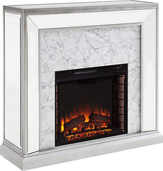 Tarryhollow II Gray 44 in. Console With Electric Log Fireplace - Thumbnail - Image 1