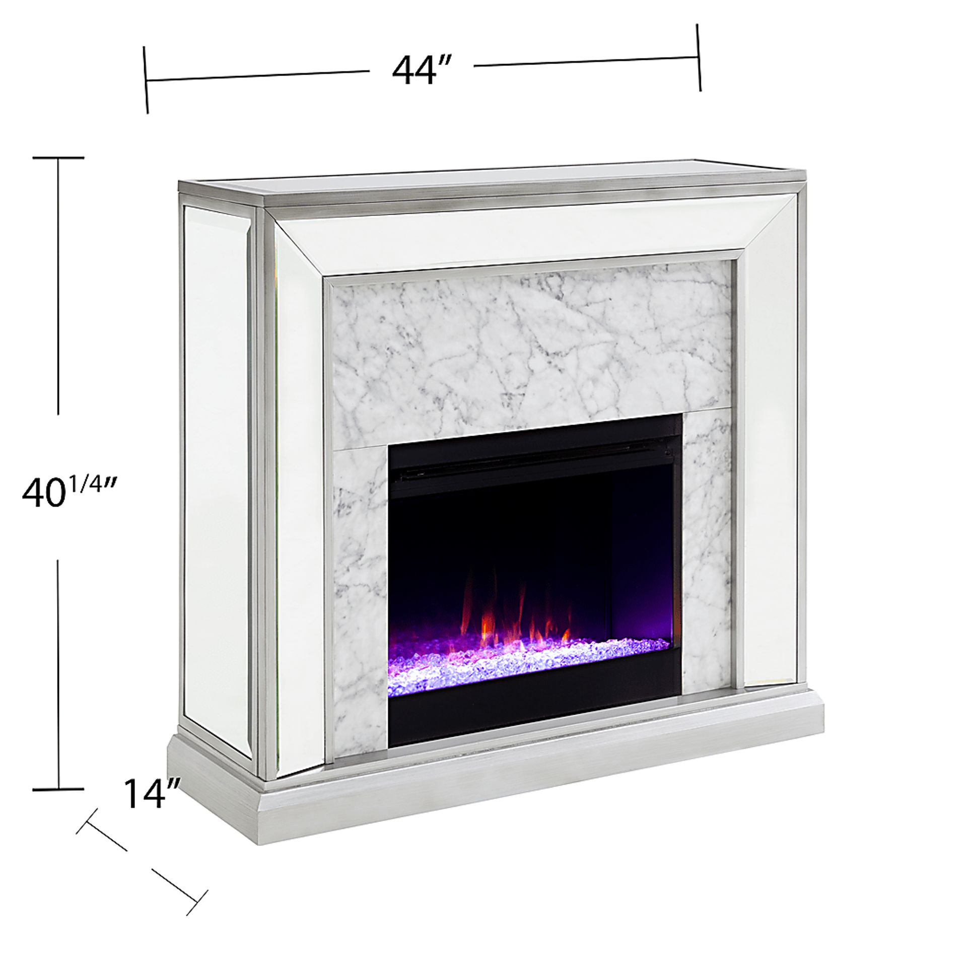 Tarryhollow I Gray 44 in. Console, With Color Changing Electric Fireplace - Image 11