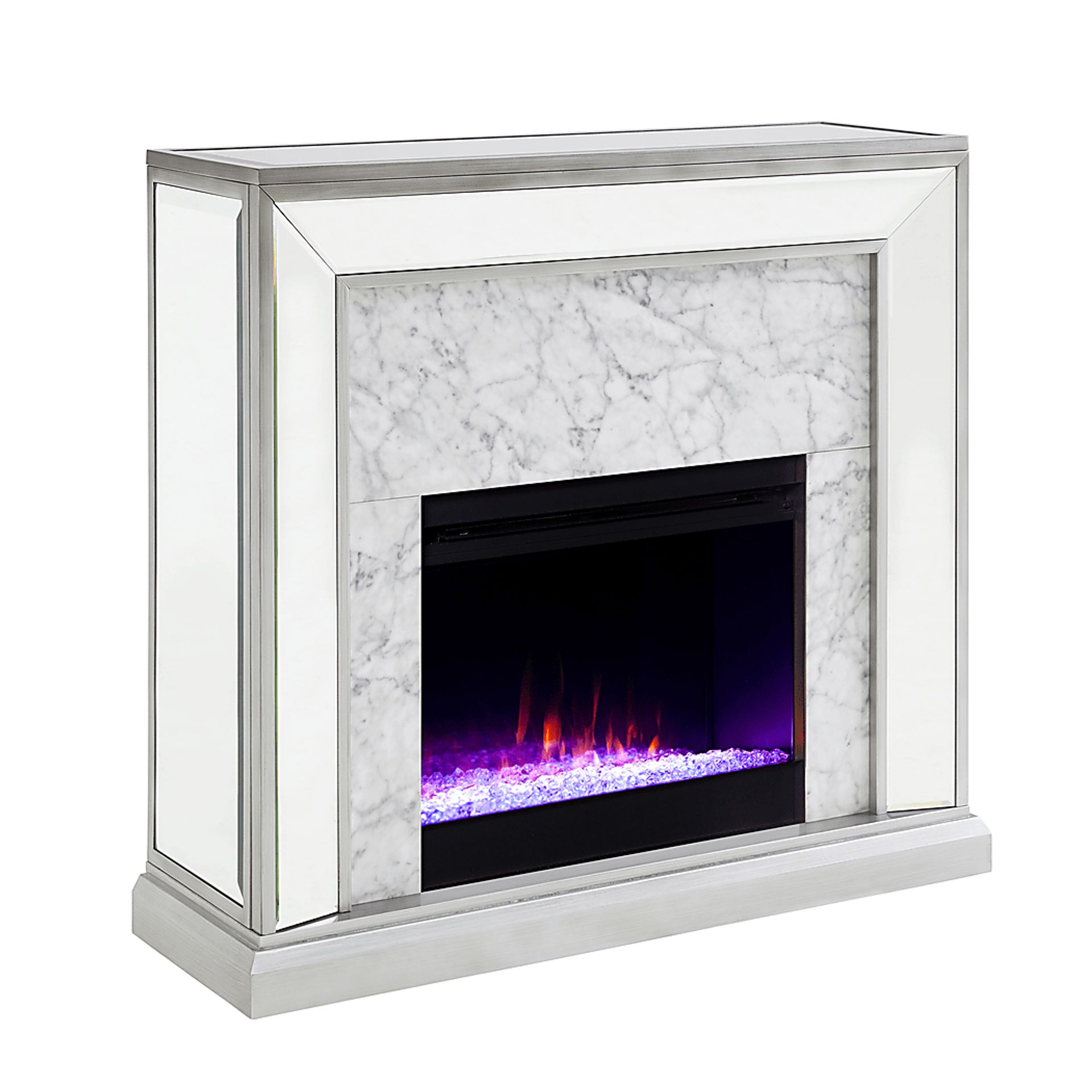 Tarryhollow I Gray 44 in. Console, With Color Changing Electric Fireplace - Image 3