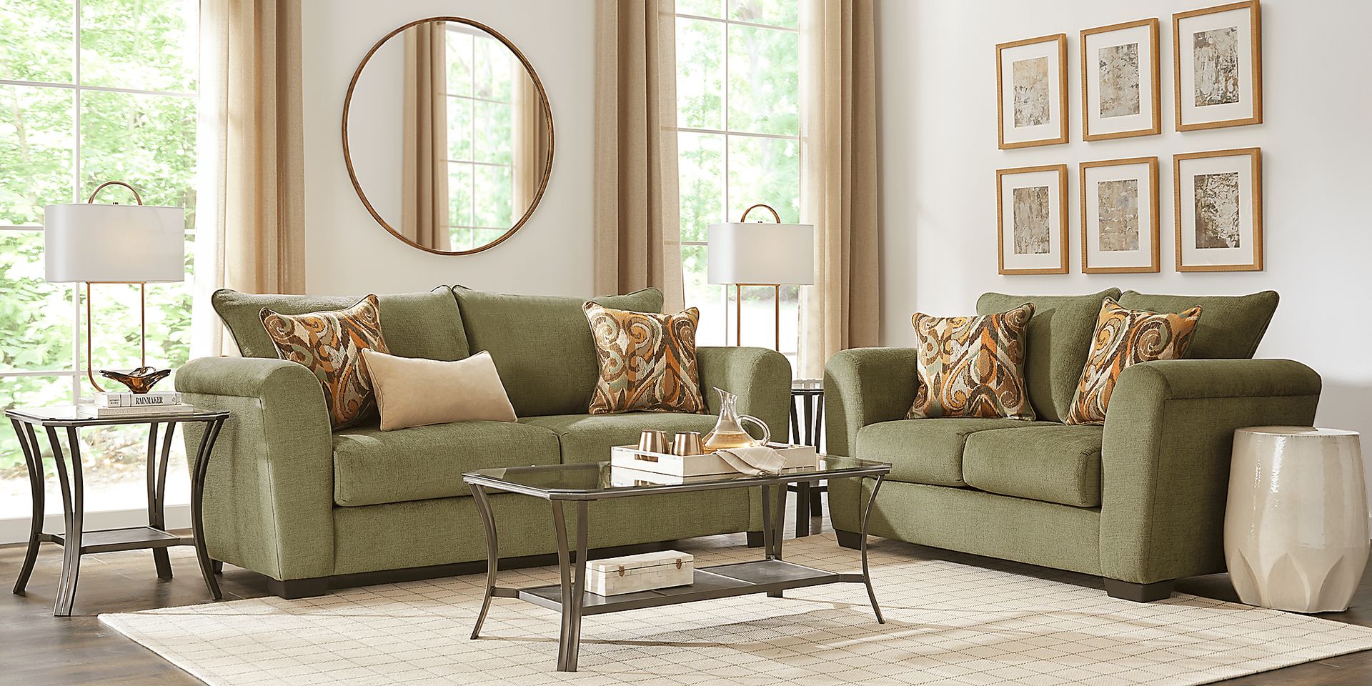 Tarrytown Green 2 Pc Living Room - Image 1