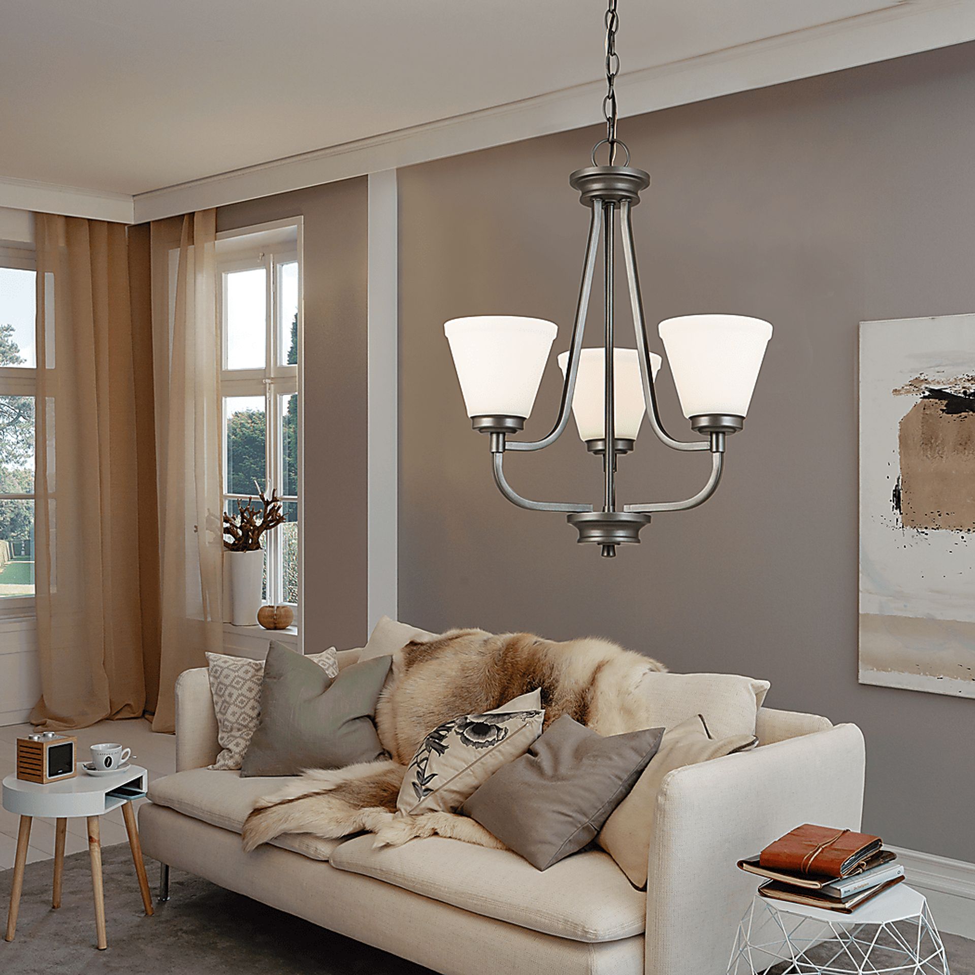 Tartan Way Gray Chandelier - Image 2