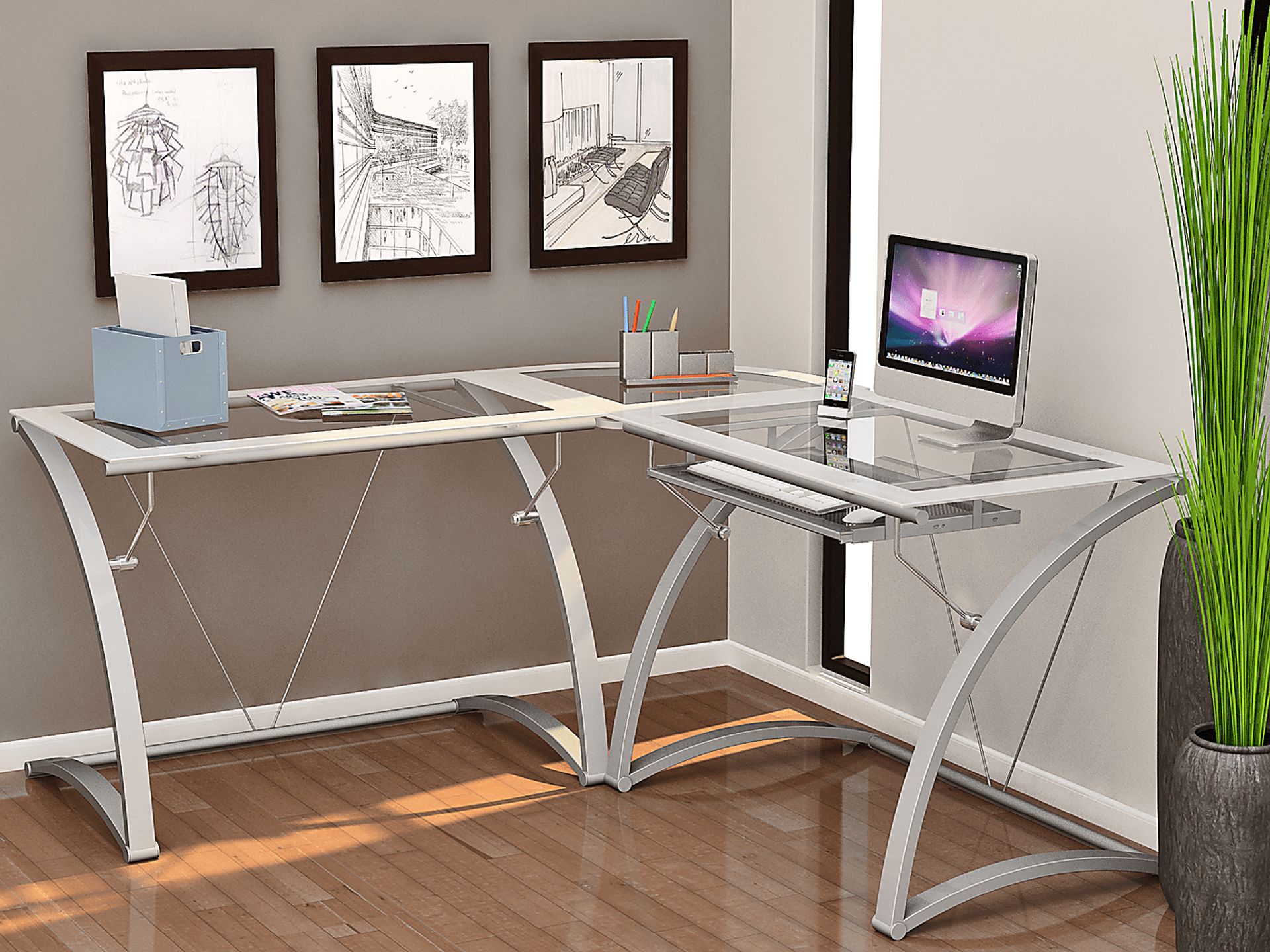 Taryn Silver Desk - Image 3