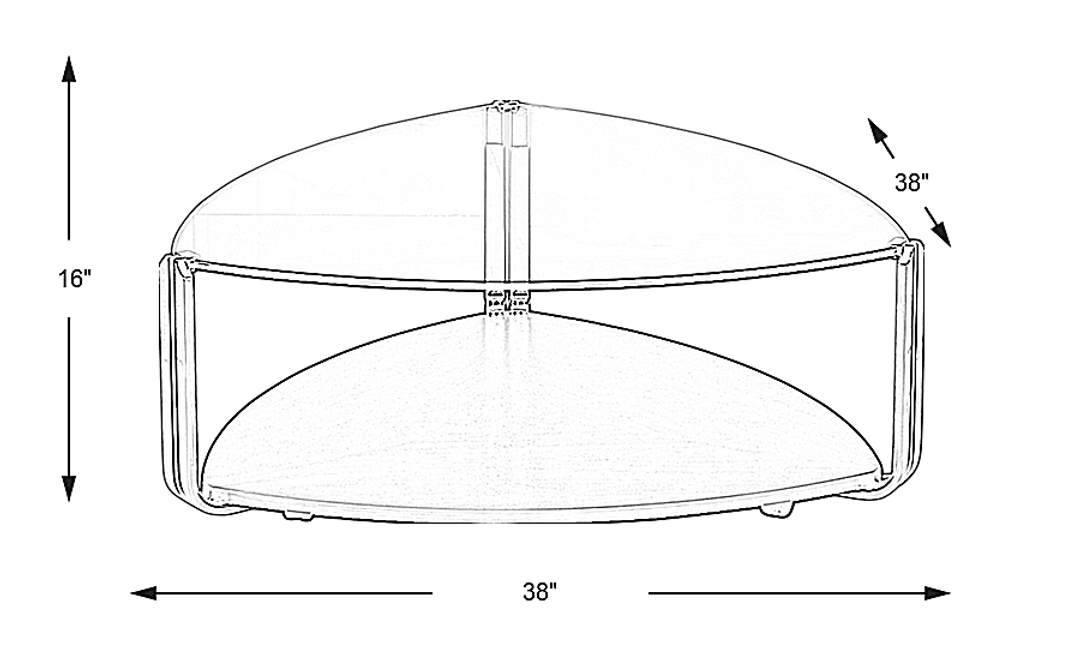 Tasley Walnut Cocktail Table