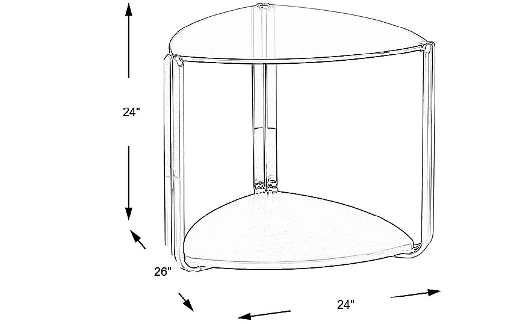 Tasley Walnut End Table