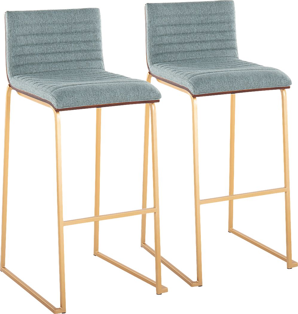 Tatesbrook I Green Barstool, Set of 2