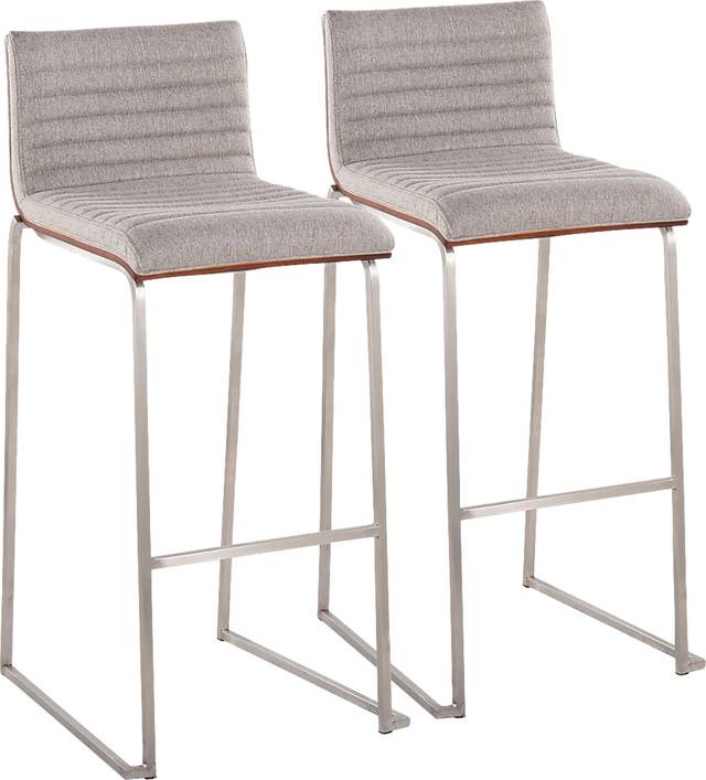 Tatesbrook III Gray Barstool, Set of 2 - Thumbnail - Image 1