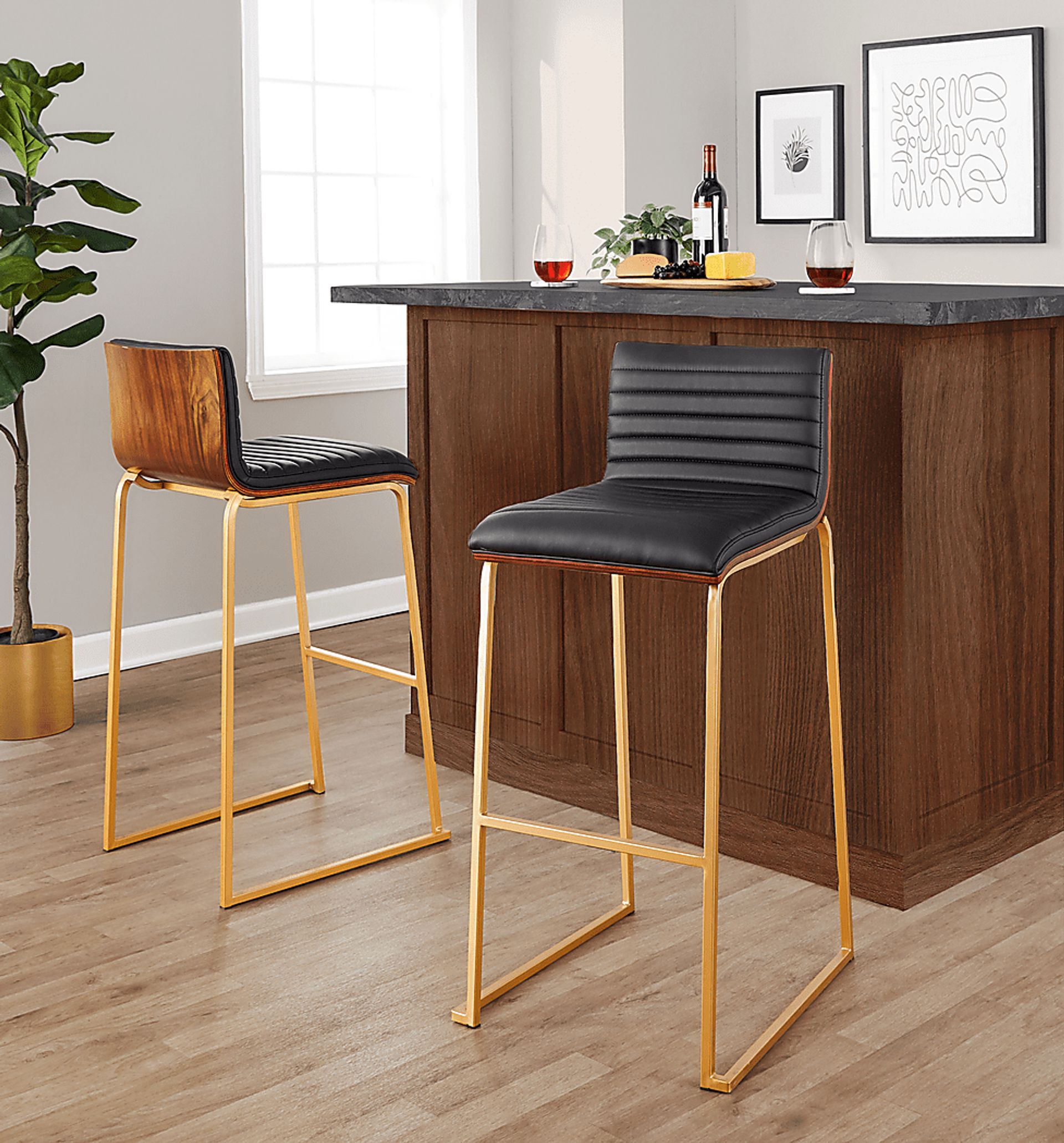 Tatesbrook IV Black Barstool, Set of 2 - Image 2