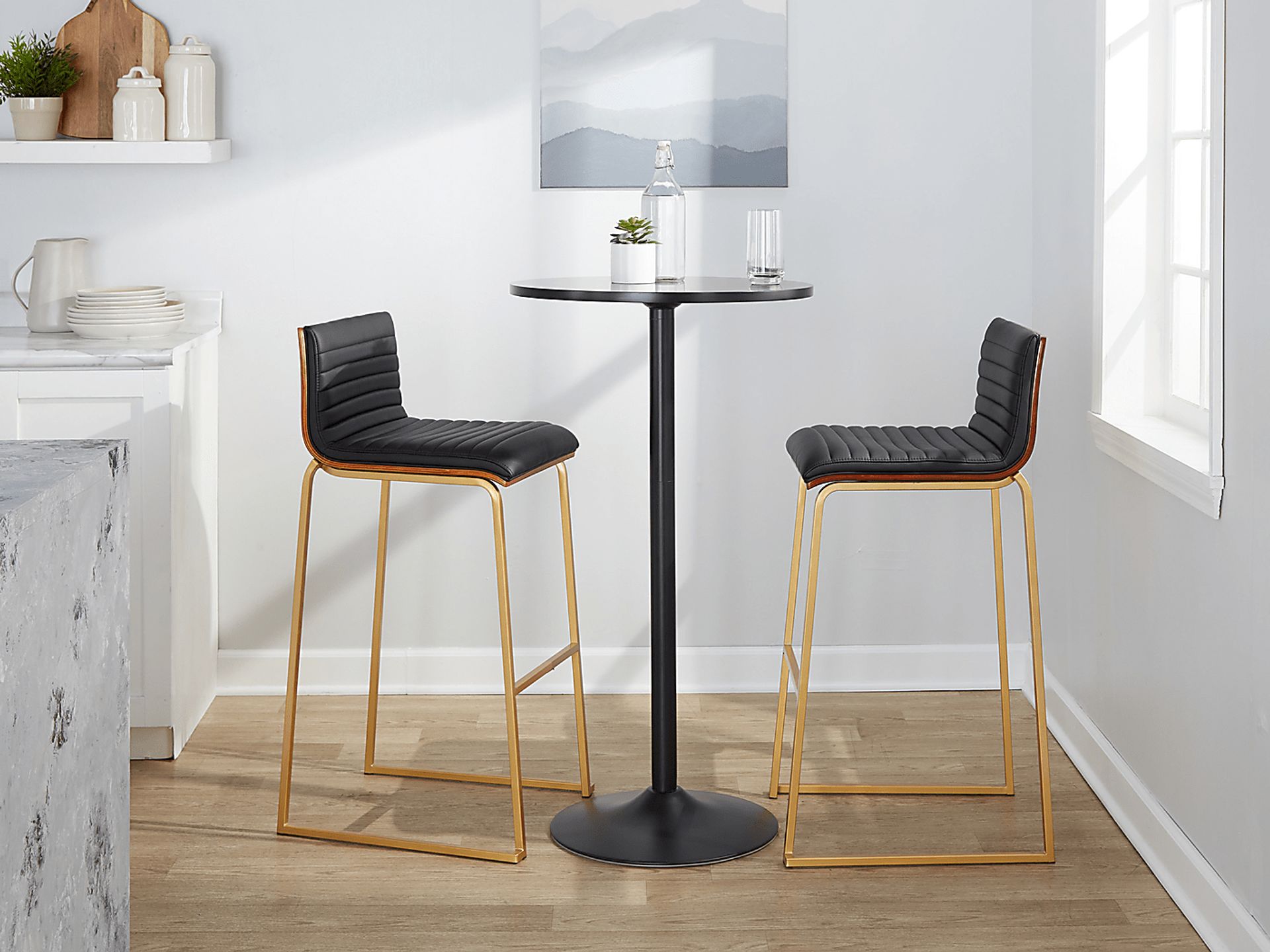 Tatesbrook IV Black Barstool, Set of 2 - Image 3
