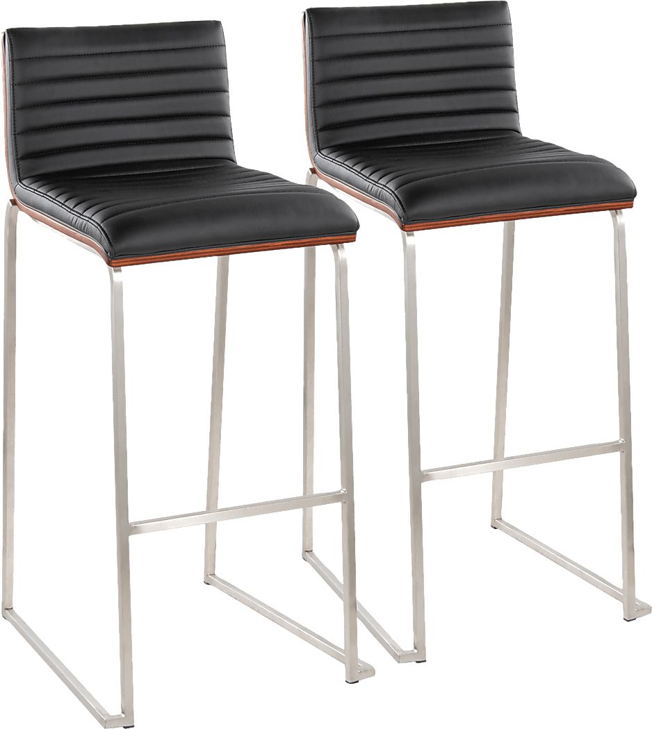 Tatesbrook IV Black Barstool, Set of 2