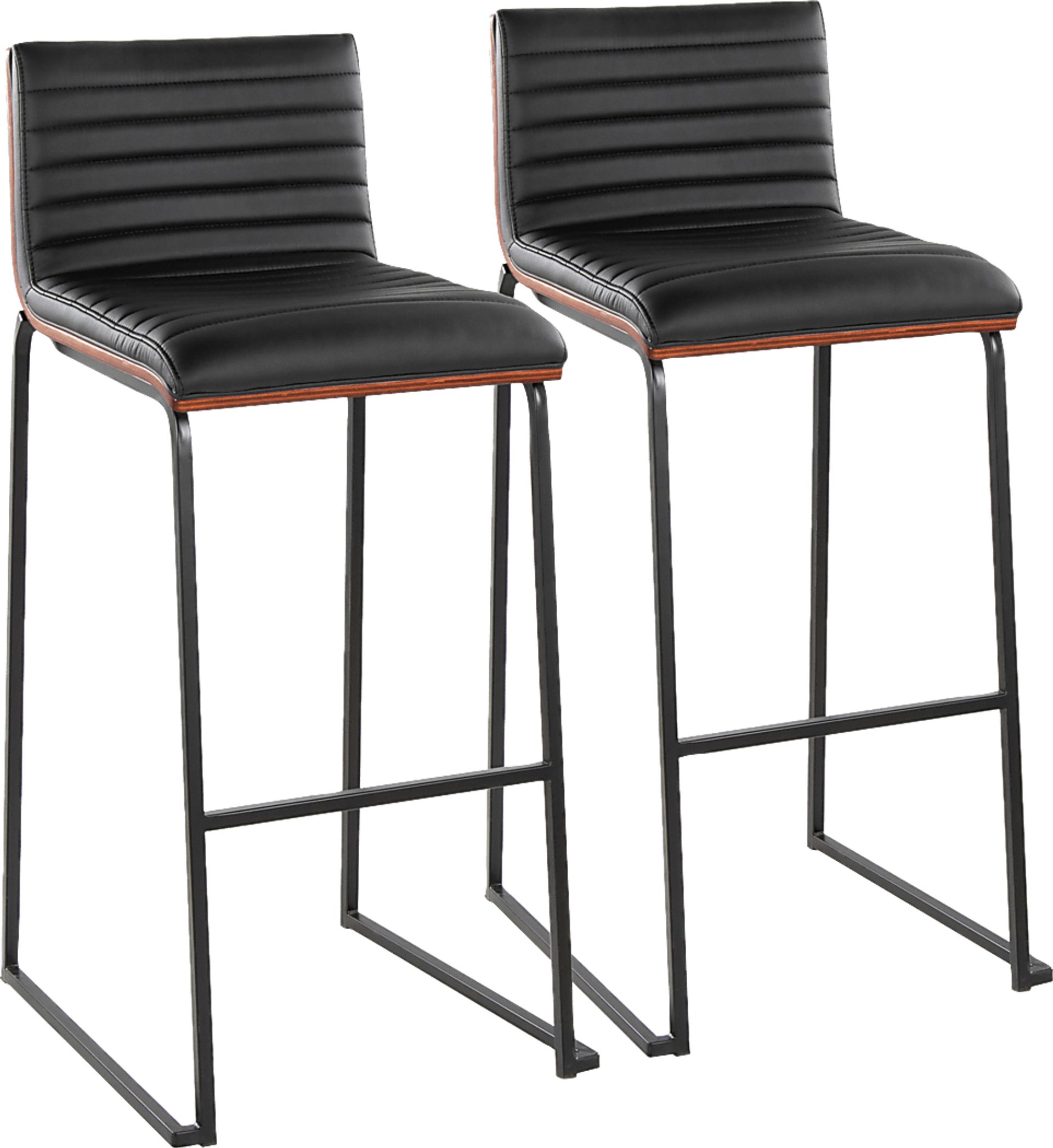 Tatesbrook V Black Barstool, Set of 2 - Image 1