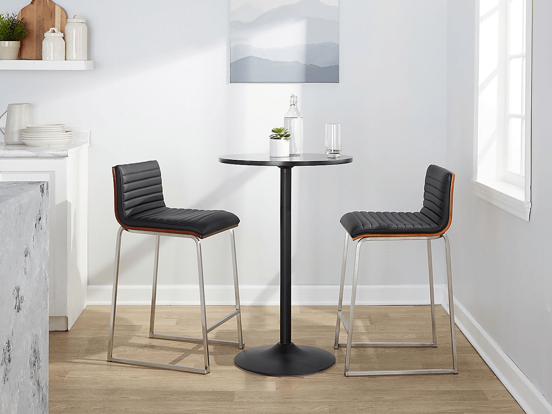 Tatesbrook VI Black Counter Height Stool, Set of 2 - Image 3