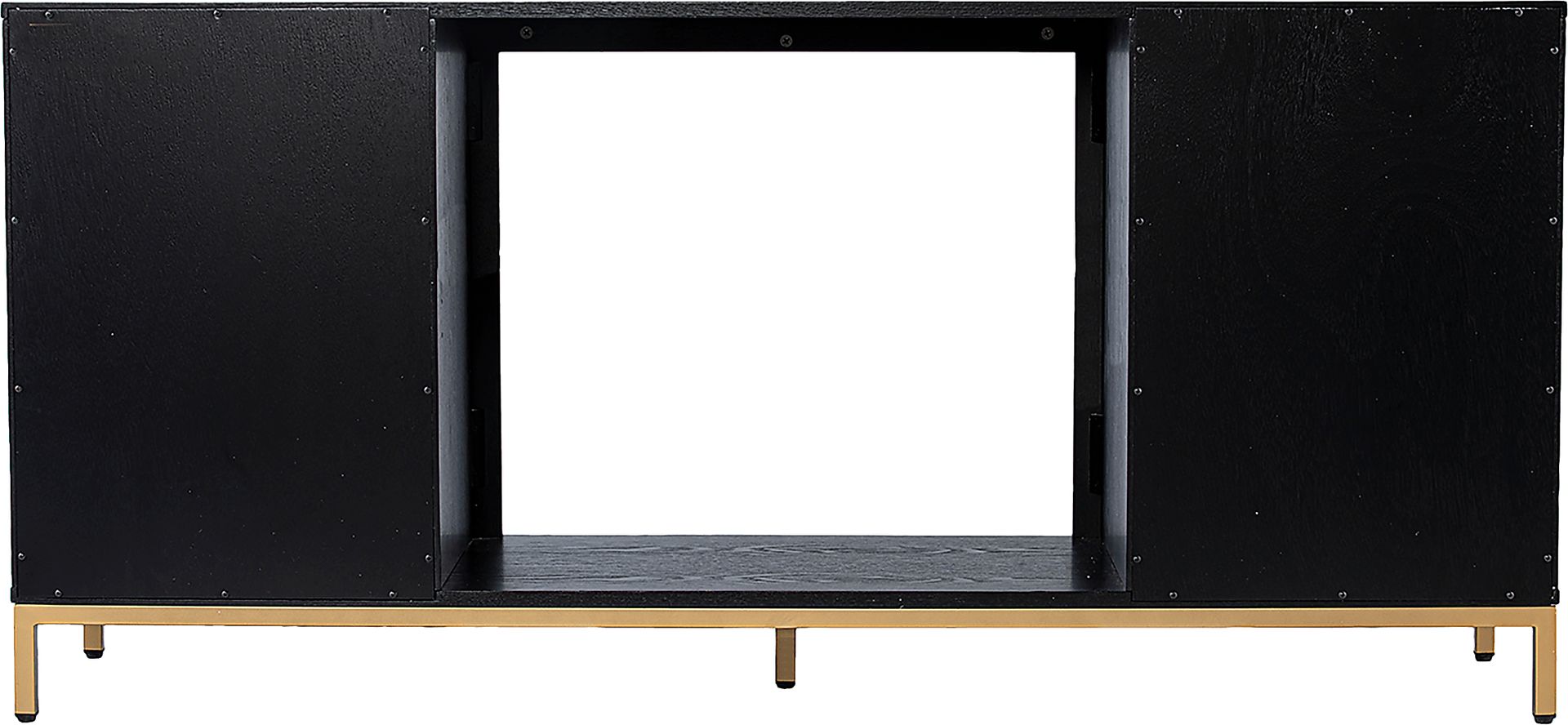 Tattershal II Black 58 in. Console, With Electric Fireplace - Image 7
