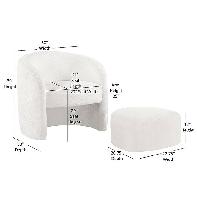 Taufaiva White Accent Chair - Thumbnail - Image 15