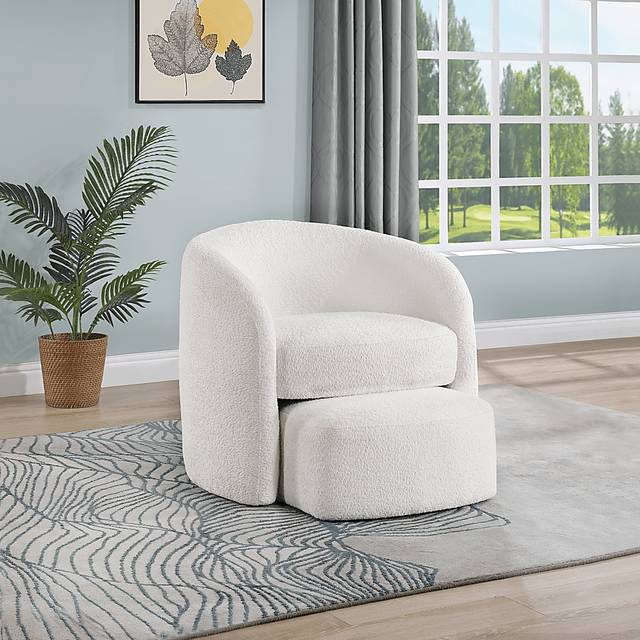 Taufaiva White Accent Chair - Thumbnail - Image 2