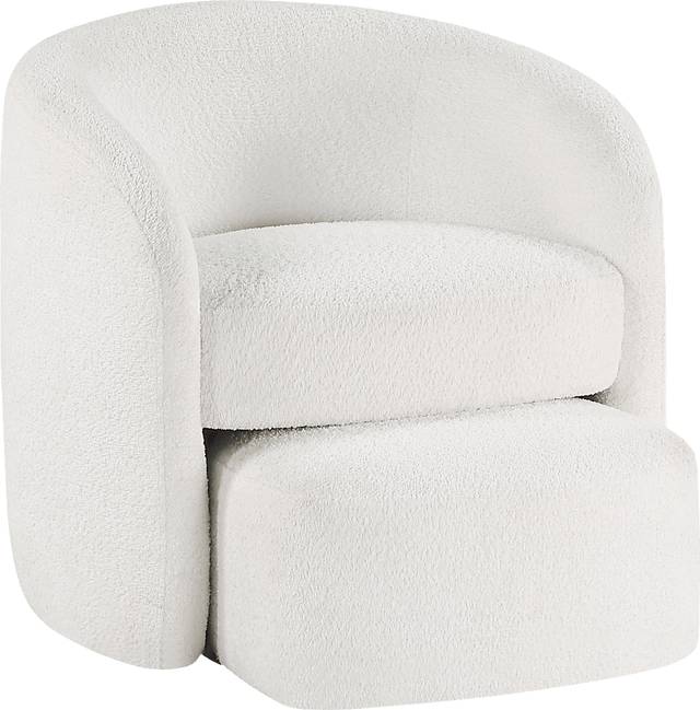 Taufaiva White Accent Chair - Thumbnail - Image 9