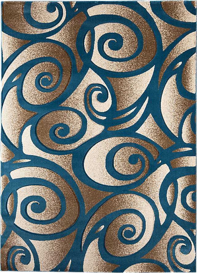 Taulard Blue 7'8 x 10'2 Rug - Thumbnail - Image 1