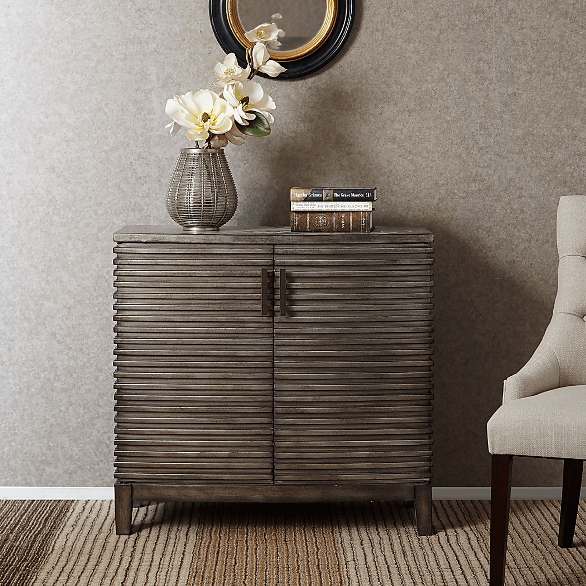 Taussia Gray Accent Cabinet - Image 2