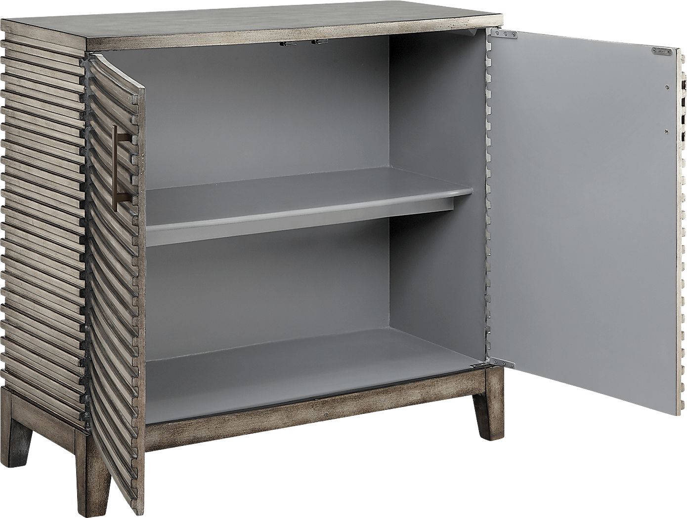 Taussia Gray Accent Cabinet