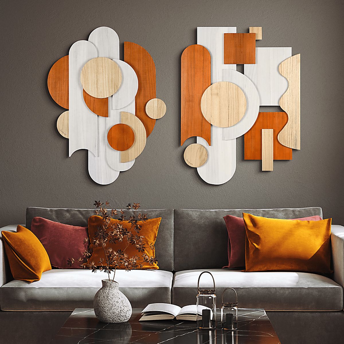 Tavalopa Beige Wall Decor, Set Of 2 | Rooms to Go
