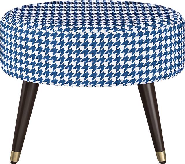 Tavares Blue Ottoman - Thumbnail - Image 2
