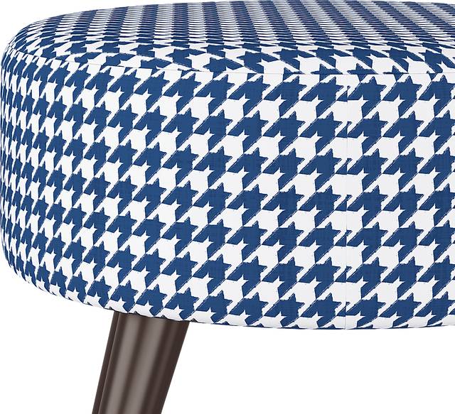 Tavares Blue Ottoman - Thumbnail - Image 3