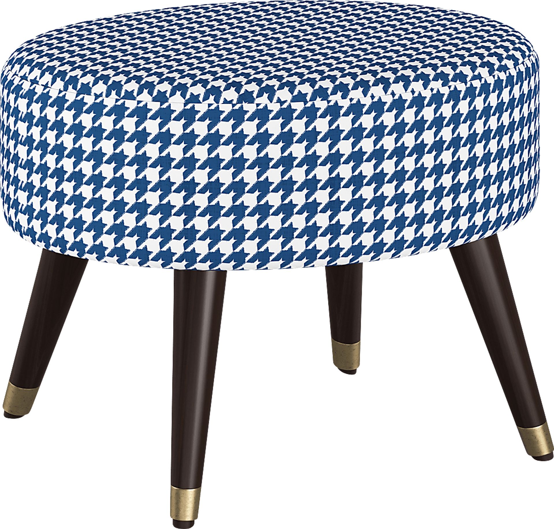 Tavares Blue Ottoman - Image 1