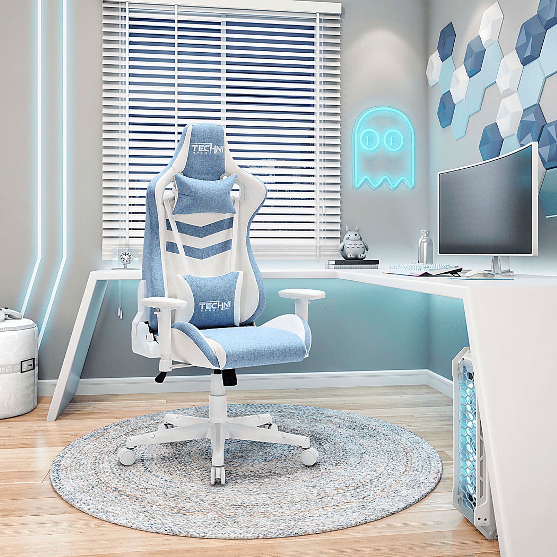Taveyi Blue Gaming Chair - Image 2
