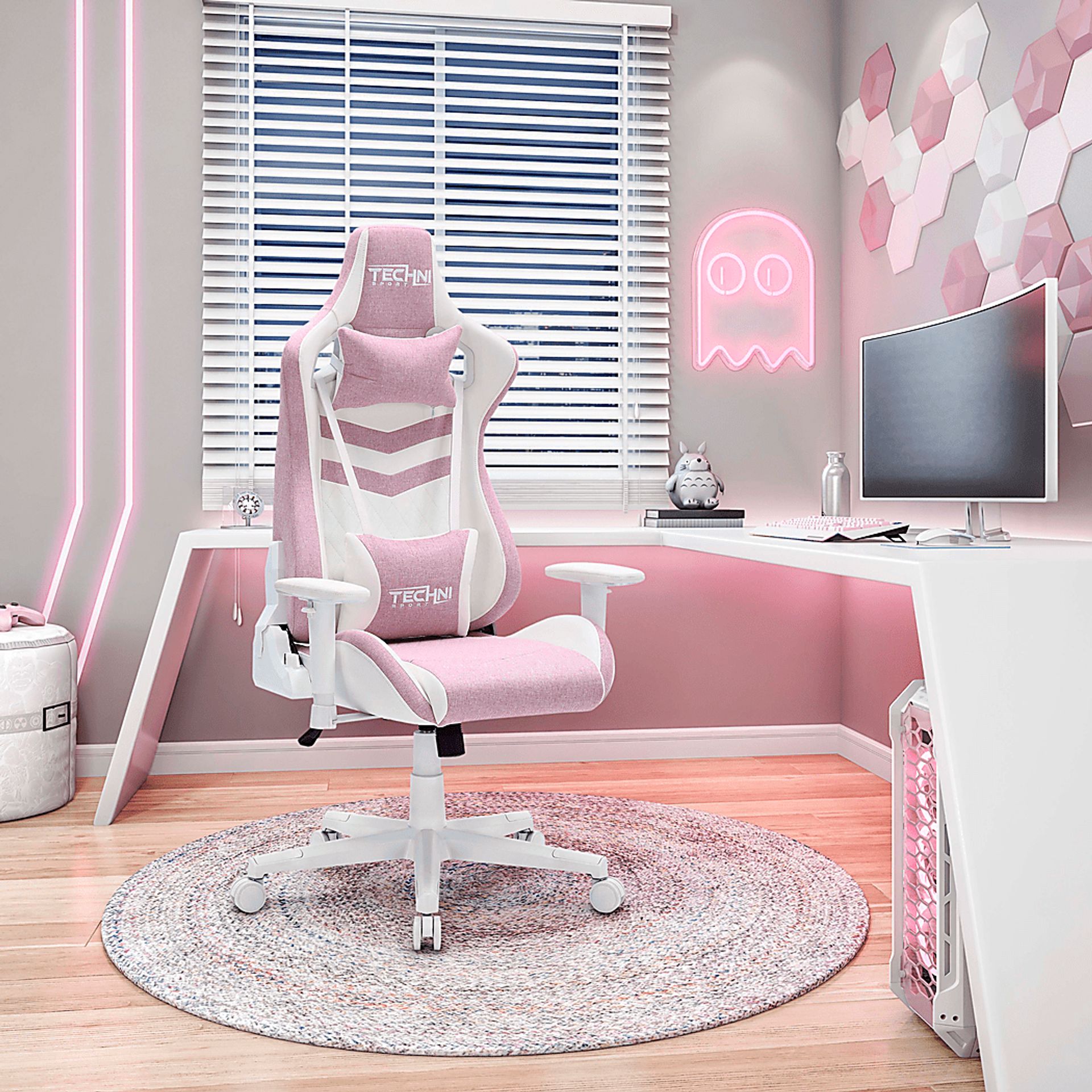 Taveyi Pink Gaming Chair - Image 2