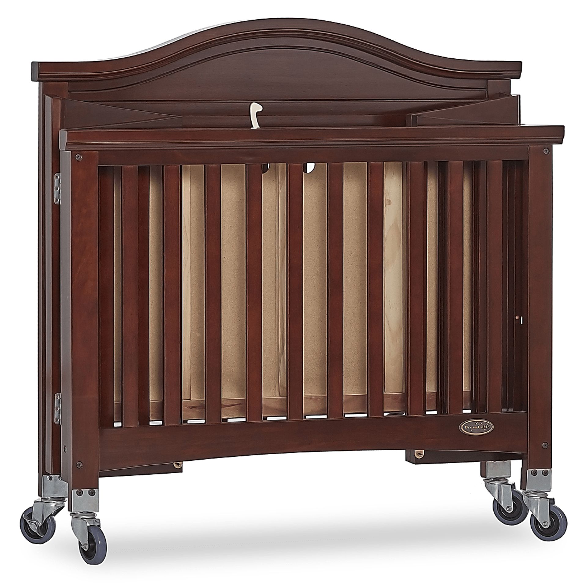 Tavia Espresso Mini Folding Portable Crib - Image 4