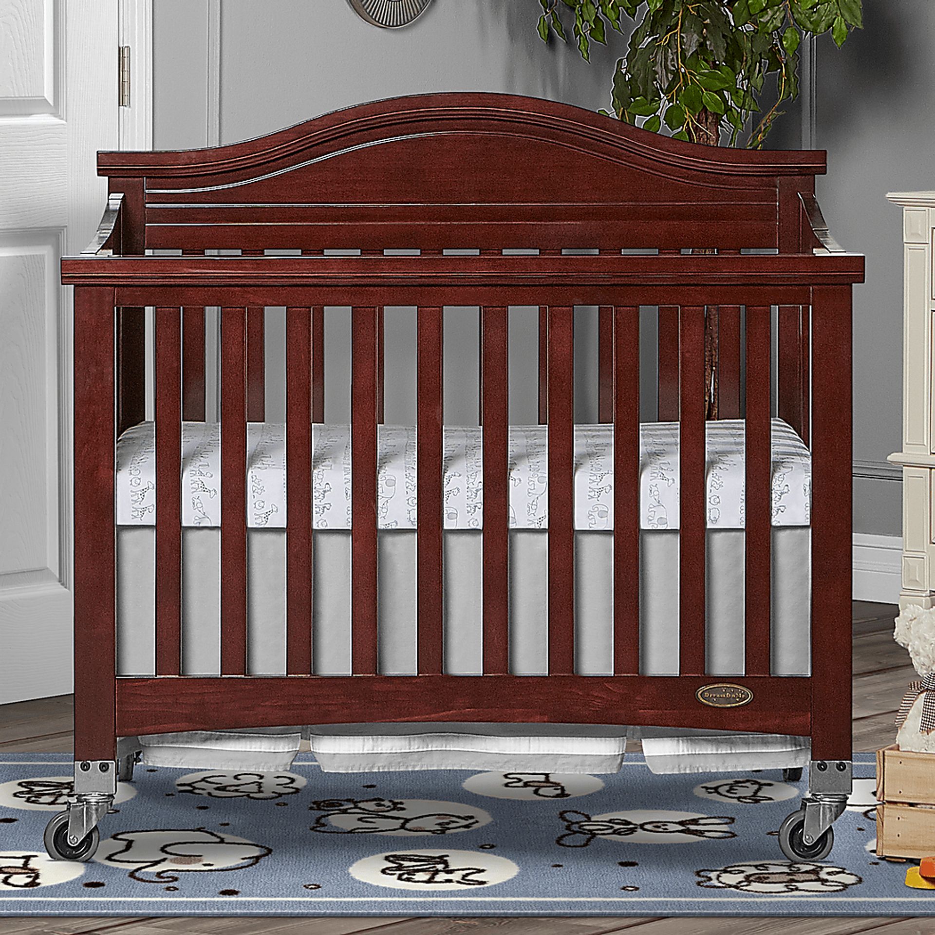 Tavia Espresso Mini Folding Portable Crib - Image 7